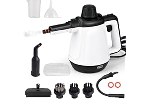 Dreamhigh® Pulitore Vapore Casa 430ml, 1200W 3,5 Bar Pulitore a Vapore per Divani con 9 Accessori, Pulitore a Vapore Portatile per Moquette,Tende, Divani, Cucina, Auto, Bagni e Altro