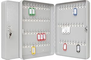 Wedo 10256537X 10256537X Szafka na Klucze, Szary, na 70 kluczy