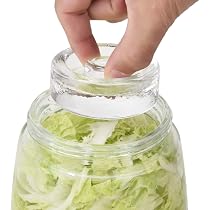 Gärglasgewichte Mit Praktischen Griffen – Klare Glasgewichte Für Breite Einmachgläser, Ideal Für Kimchi & Sauerkraut (1 Stück)