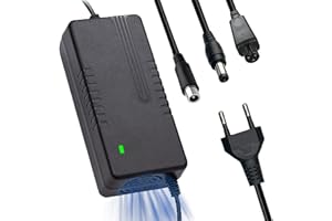 Honszex Cargador de Batería 36V, 42V 2A Universales Cargador para Patinete Eléctrico Hoverboard Xiaomi M365 Ninebot Drift Board Cargador para Batería de Litio de con 3 Conectores