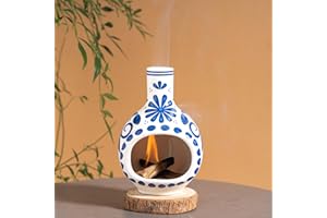 BOOXMIMI Quemador de Palo Santo con Soporte - Porta Incienso Cerámico Artesanal para Palo Santo, Salvia Blanca y Conos | Multiusos, Diseño Seguro y Duradero
