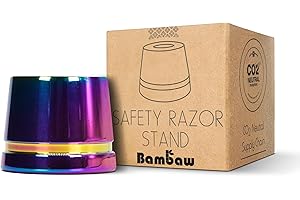 Bambaw Safety Razor Stand, Does Not Fit All Safety Razors, Double Edge Razor Holder Shave Stand, Shaving Holder, Rainbow
