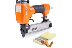 KAMSIN P625 23 Gauge Pneumatic Micro Headless Pin Nailer with 10,000 PCS 12mm Pin Nails, 12mm to 25mm Length Air Power Headless Pin Nail Gun for Crafts, Cabinets (P625 Pinner + 12mm Nails)