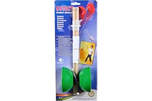 Simba 70500 107303769 - Diabolo Kunststoff m. Holzstäben, es wird nur ein Artikel geliefert, Schnur 115cm, Durchmesser 10cm