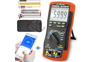 GOYERRNES Multimetro digitale GR-770HC-APP TRMS 6000Couns Misuratore di Ampere AC DC senza contatto a misurazione automatica Misura con precisione Volt Amp Resistenza Diodi Continuità Capacitance Temperatura