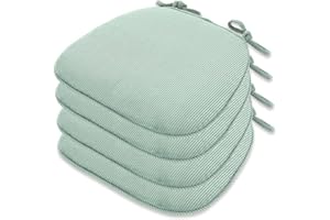 Uyeoco Cuscini Trapezio Per Sedie Con Cinghie - Set 4/2/6/1 Seduta Confortevole Lavabile Antiscivolo Per Cucina e Giardino 43*41*35cm (A1,4pcs)