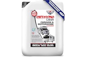 TRADE SUPPLIES UK - Extreme Clean Caravan & Motorhome Cleaner - All-Purpose, Eco-Friendly, Concentrated 40:1 Formula for Removing Algae, Black Streaks, Oil & Grime 5 Litre