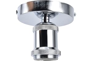 FOCKETY E26 E27 Gniazdo Lampy, Zabytkowy Uchwyt Lampy Sufitowej, Przemysłowy Sufitowy Uchwyt ścienny z podstawą światła żarówka Wisząca żarówka Gniazdo śrubowe z Akcesoriami do Domu