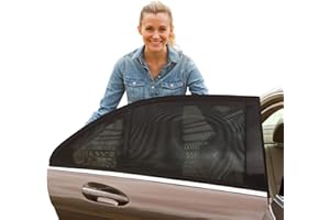 SAILINE Sonnenschutz für Autofenster (4 Stück), Universal-Sonnenschutz für Autofenster, atmungsaktives Netz-Sonnenschutz, schützt Baby Haustier vor Sonne und schädlichen UV-Strahlen