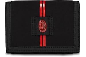Milan Seven Portafoglio in velcro A.C, bambini e ragazzi, Prodotto ufficiale, Idea regalo