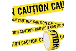 Daucin Halloween Hazard Tape, 25M CAUTION Tape Adhesive Halloween Decorations Tape Barricade Safety Tapes for Workplace Danger Areas Halloween Decorations (25M x 4.8CM)