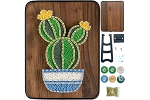 GENERIC BAZIMA DIY String Art Kit for Beginner, DIY Cactus Potted Craft Kit,Unique Gift,Craft Kit for Holidays