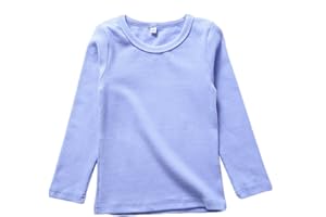 BINIDUCKLING Kinder Basic Top Mädchen Jungen Langarm-T-Shirt Einfarbig