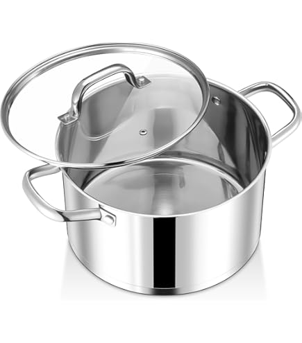 Homikit 22 cm kookpan, 3-laags roestvrij staal, 4,7 l