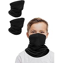 BARRU 2 Pièces Cache Cou Enfants, Enfant Bandana Foulard