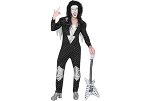 Widmann 10131300 Adult Heavy Metal Rock Star Costume, Black, XL