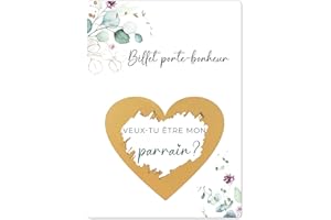 Joli Coon Carte a gratter - Cadeau parrain demande - Veux-tu être mon parrain