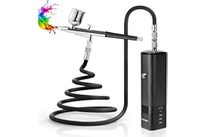 YYGYWEN YF YOUFU Cordless Airbrush Kit with Compressor, Portable Mini Air Gun 32PSI High Pressure Air Brushes for Painting Tattoo Nail Art Fashion Makeup Cake Barber