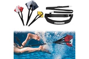 Boosteady Swimming Training Belt 4M Swimming Tether Swim in Place Harness Stationary Swimming Aquatic Resistance Belt Stationary Safety in a Pool or Open Swimming Water