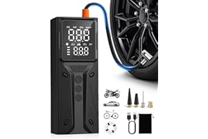 E-SMARTER Gonfleur Pneus Voiture sans Fil, 150PSI Gonfleur Electrique Protection Contre Le Surgonflage, Inflation Rapide Compresseur À Air Portatif, Compresseur Voiture pour Pneus, Autres Gonflables