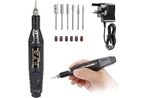 ZZOSRDR Electric Nail Files, Professional Nails Dril for Acrylic Nail Gel, Portable Adjustable Speed Electric Manicure Pedicure Kit Nail Drill Polishing Shape Machine for Women Girls