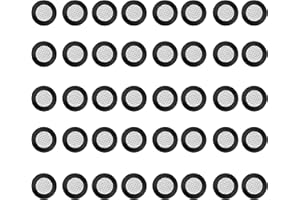 KEWEIDING 50 Pieces Flat Rubber Washer Filter Net for Shower Hose Faucet, Seal O Ring with Mesh, 19mm