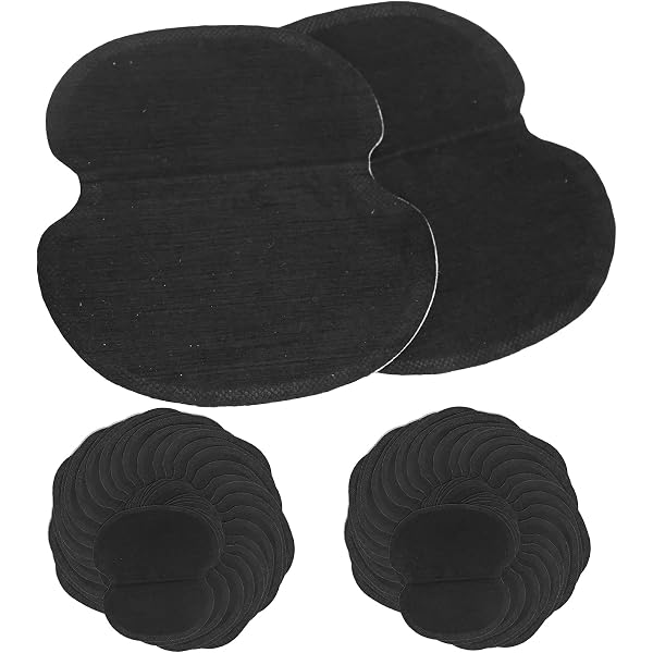 Pistro Einweg-Achselpads, 100 Stück – Schwarz, Schweißabsorbierend, Selbstklebend, 11 X 6,5 Cm