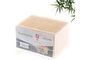 3500 Pcs Cure Dent, Cure-Dents en Bois, Cure-dents Double Tête pour Accueil hôtel Manger des Cure-Dents en Bambou aux Fruits(11 * 8.5 * 7cm)