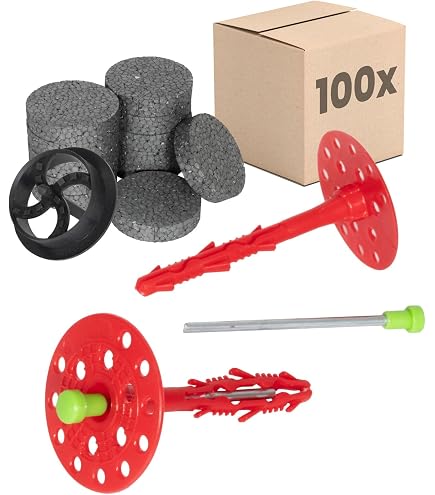 EJOT H1 195 mm Dübel 100 Stk. Dämmstoffdübel Schlagdübel Stahlnagel EJOT H1 195 mm Dübel 100 Stk. Dämmstoffdübel Schlagdübel Stahlnagel