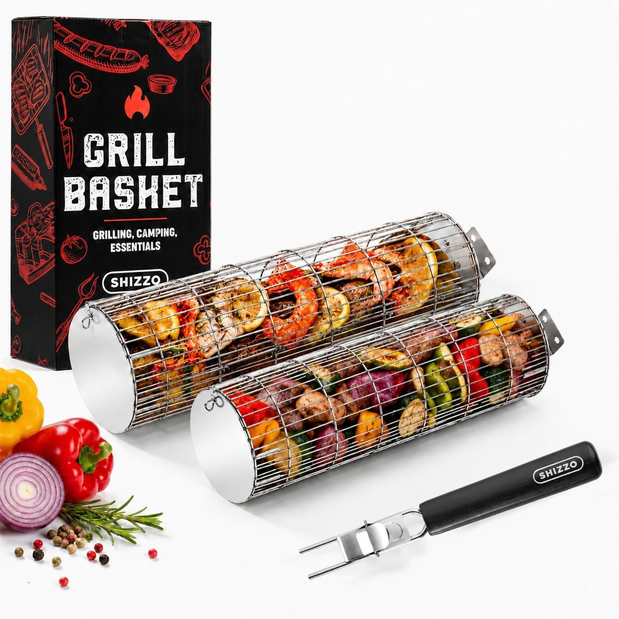 Foire Aux Questions Essentielles sur le SHIZZO Rullande grillkorg sidoöppning cylinde
