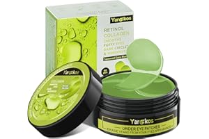 MIFELOY Lot de 60 masques hydratants verts pour les yeux - Collagène vert hydrogel anti-âge - 30 paires - Acide hyaluronique - Pour enlever les cernes sombres - Masque pour les yeux au collagène