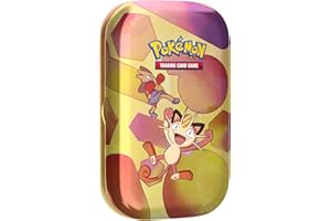 Pokémon TCG: Scarlet & Violet—151 Mini Tin – Meowth (2 Booster Packs, 1 Coin & 1 Art Card)