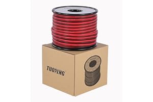 TUOFENG 18 AWG Cable eléctrico [Negro 20 m Rojo 20 m] Cable flexible de silicona 2 Conductor Línea de cable paralelo Alambre de cobre estañado