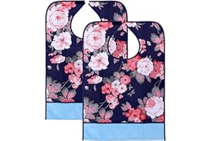 BTSKY Bavoirs imperméables réutilisables pour adultes