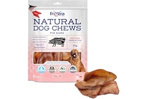 Frigera Orejas De Cerdo 200g - Snacks Naturales para Perros, Ricos En Proteínas, Sin Gluten Y Sin Cereales, Masticación Duradera