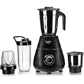 Prestige Apex Blendo 500 Watt Mixer Grinder with 4 Jars (2 Stainless Steel Jars + 2 Nutri Blend) | Super Efficient SS Blades 