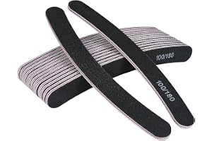URAQT 15 st Nagelfilar, Professionellt Nagelfils Set, Böjda Finger Nagelfilar, Dubbelsidig Emery Board Manikyrverktyg för Hem