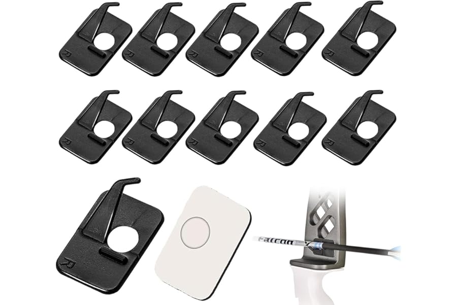 Raheem 10Pcs Archery Rests Arrow Rests for Recurve Bows Plastic Adhesive Archery Arrow Support for Right Hand Compound Recurve Bow