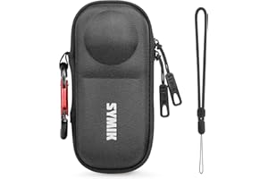 SYMIK Kleine Tasche für Insta360 X5 X4 (für Original Objektivkappe), Wasserdicht, Stoßfest, Kompakt, Reisetasche mit Schultergurt, Hartschalen Nylon Tragetasche Case für Insta360 X5 X4 Zubehör