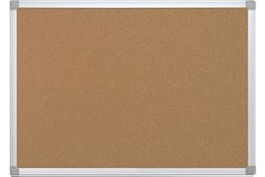 Q-Connect - Tableau Liège Mural Cadre Aluminium 150 x 100 cm Noir 933667