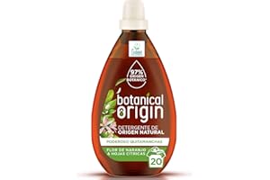Botanical Origin Detergente Ecológico Líquido para la Ropa, Fragancia Flor de Naranjo & Hojas Cítricas- 20 Lavados
