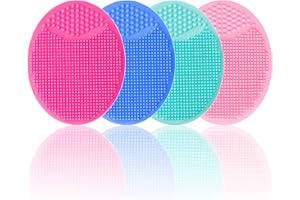 WAWTOOK Baby Cradle Cap Brush, Bath Brush, Toddler Silicone Massage Brush, Newborn Silicone Scrubbers Exfoliator Brush | The SkinSoother Baby Essential for Dry Skin, Cradle Cap and Eczema (4PCS)