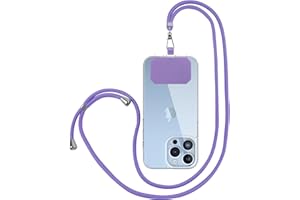 ‎DRUCILLA Drucilla Handykette Universal Abnehmbar, Unisex Handyhülle Kette Lanyard, Handyband zum Umhängen, Handy Kette Einstellbar mit Kordel & Pad, Schlüsselband für alle Smartphones Hüllen, Lila