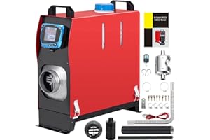 Anbull Riscaldatore d'Aria Diesel 8KW Termostato Diesel Riscaldatore Elettrico 12V Riscaldatore d'aria Diesel a 1 Fori con Timer Monitor Digitale per Camper Camper e Autobus