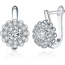 PAMTIER Orecchini A Fiore Con Zircone Cubico – Regalo Per Donna In Confezione Velluto - 3