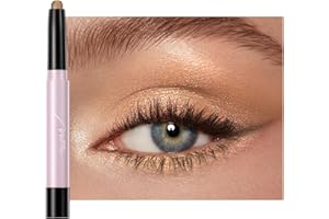 GREATLIZARD Eyeshadow Stick, Metallic Shimmer Cream Eyeshadow Pencil, Eye Brightener stick, Smoky Eye Shadow Pen, Waterproof Highlighter Makeup Stick for Girls Women Sparkling Eye Makeup (#8(Pearlescent))