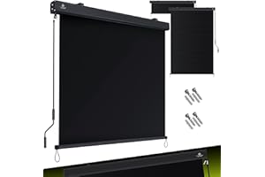KESSER® Toldo Vertical para Exteriores, toldo Enrollable para Balcones, protección Solar y de la intimidad, protección Solar, toldo para Exteriores, Balcones y terrazas, Antracita, 140 x 250cm
