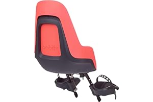 BOBIKE 8012000016 - Silla Delantera One Mini para Bicicletas con Ruedas de 26” a 29” Apta para niños con Peso máximo de 15kg con Anclaje en el Tubo de dirección en Color Fierce Flamingo