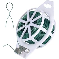 ECENCE Fil De Fer Fleuriste 3 Rouleaux 100m - ø0,35mm Vert - Fil De Myrte Recuit Souple Pour Jardin, Bricolage Et Loisirs Créatifs