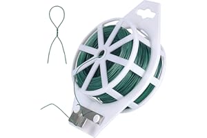 Tenn Well 100M Grün Blumendraht, Bindedraht mit Cutter 0.7mm Wickeldraht Basteldraht für die Herstellung von Blumen und Pflanzen, Rosen, Basteln